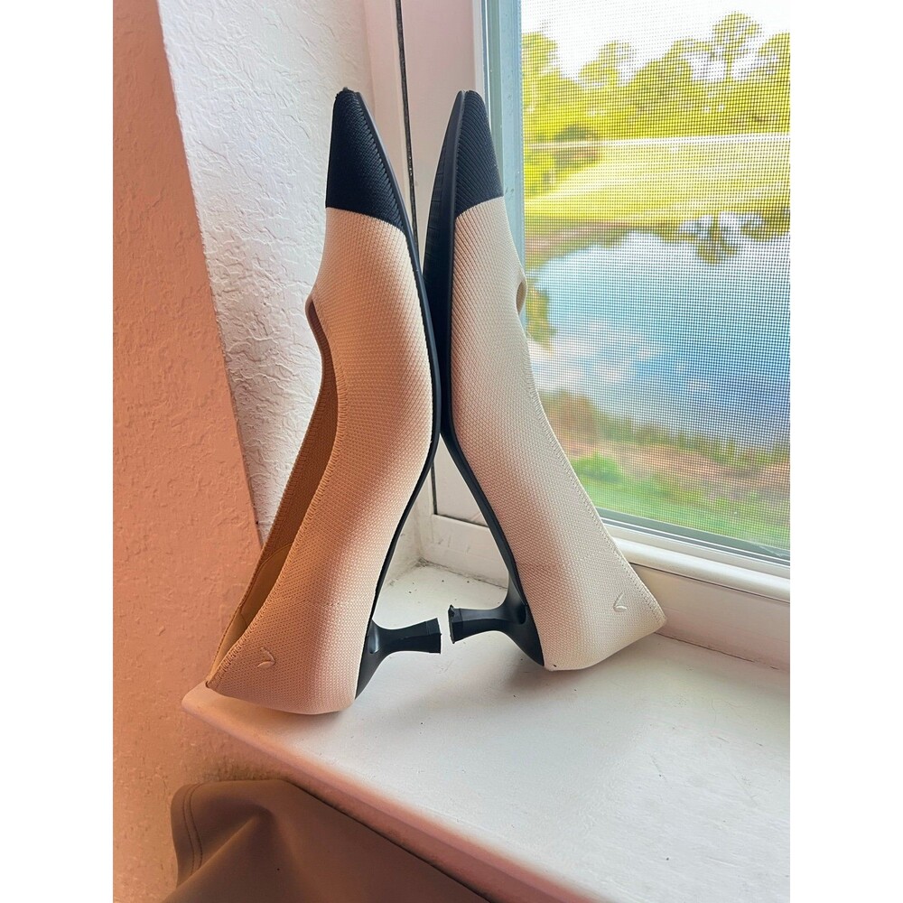 VIVAIA Scarlett Pointed Toe Kitten Heel in Ivory & Black Women’s Size 43 NWOT! - Picture 8 of 12